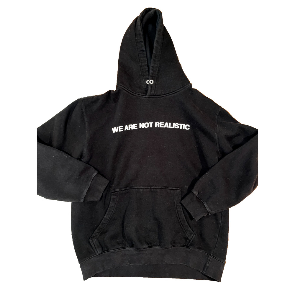 Power of Prayer Black Hoodie Hooded Sweatshirt Not Realistic Prayer Hands LARGE